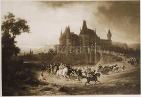 Nemzeti dicsőségünk, 40 db heliogravür, restaurált, 20×30 cm (40×), házi készítésű félbőr mappában, ...