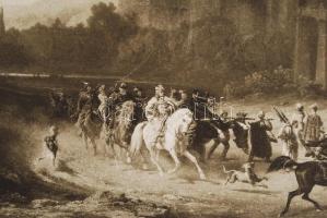 Nemzeti dicsőségünk, 40 db heliogravür, restaurált, 20×30 cm (40×), házi készítésű félbőr mappában, ...