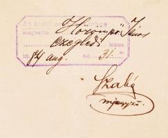 1884 Hajtani szánt bikáról szóló marhalevél Lajosmizséről