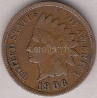 Amerikai Egyesült Államok 1906. 1c Br "Indián" T:2-
USA 1906. 1 Cent Br "Indian"...