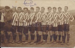 1920 Az FTC bajnoki csapata fotólap a tagok saját kezű aláírásaival