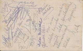 1920 Az FTC bajnoki csapata fotólap a tagok saját kezű aláírásaival