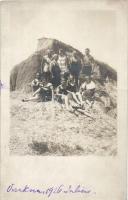 1926 Vízakna, Salzburg, Ocna Sibiului; fürdőzők / bathing people, photo (EK)