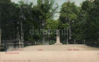 4 db RÉGI cseh városképes lap, osztatlan hátoldaú (Franzensbad, Karlsbad) / 4 old Czech town-view po...