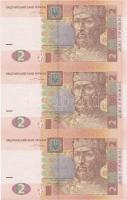 Ukrajna 2004. 2H 3-as ívben T:I  Ukraine 2004. 2 Hryvnia in sheet of three C:Unc Krause 117