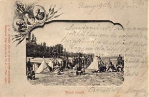 Tábor, Fejérváry Géza, Gromon Dezső, József főherceg; Ellinger Ede felvétele / Hungarian military camp