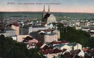 2 db RÉGI cseh városképes lap (Budweis, Brünn) / 2 old Czech town-view postcards (Budweis, Brünn)