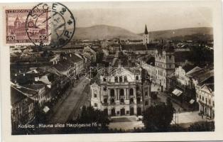 Kassa, Kosice - 2 old postcards: main street, tomb of Rákóczi