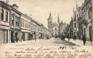 Kassa, Kosice; Forgách utca / street, shops