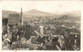 4 db RÉGI cseh városképes lap (Krummau, Luhacovice, Teplice, Pilsen) / 4 old Czech town-view postcar...