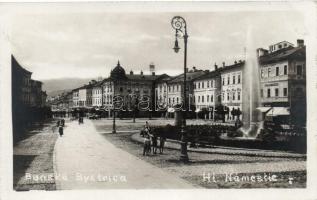 Besztercebánya, Hotel Rak, Árpád Holesch, Alexander Edelman, Ignác Kohn üzletei / square, hotel, shops
