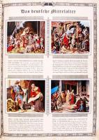 1936 A német történelem cigarettaképekben. komplett gyűjtőmappa. Hátsó borító kissé sérült / History...