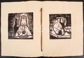 L.H. Bretschneider: Lino hand drucke. 7 db lino, papír, jelzett, 6×7-15×13 cm, mappában