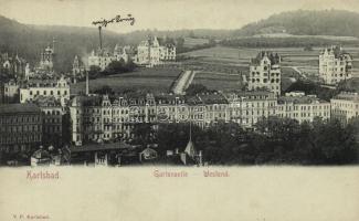 Karlovy Vary, Karlsbad; park (wet damage)