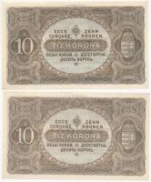 1920. 10K (2x) sorszámkövető T:I- (hajtatlan, szamárfül, kis folt)
Adamo K14