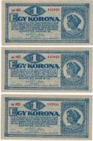 1920. 1K (3x) sorszámkövető T:I,I-,II szakadás Adamo K4