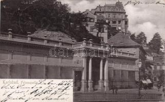 Karlovy Vary, Karlsbad; Felsen fountain