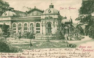 Karlovy Vary, Karlsbad; Café, City park (EK)