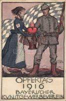 1916 Opfertag Bayerischer Kunstgewerbeverein, military propaganda s: Rich. Klein
