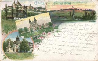 Heiligenberg, church, St. Anna Chapel, floral, litho (EK)