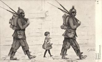 Guerre Européenne de 1914-15 Édition Patriotique / German soldiers, artist signed