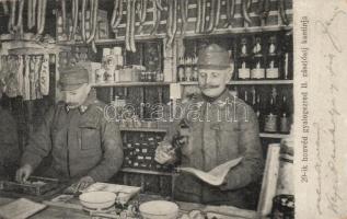 29. honvéd gyalogezred II. zászlóalja kantinja / K.u.K. military, Hungarian infantry unit, canteen interior