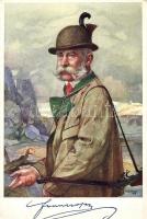 Franz Joseph in hunting outfit, B.K.W.I. 752-27 s: R. Germela