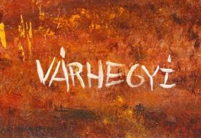 Várhegyi Rozália: Tanya. Olaj, farost, jelzett, 40×50 cm