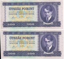 1990. 500Ft (2x) sorszámkövető T:I Adamo F43