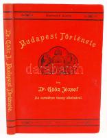 Göőz József: Budapest története. Az ezredéves ünnepség alkalmával. 3. kiad. Bp. 1896. Lampel. 1 sztl. lev. (Emléklap) 212 p. 3 t. (kihajtható) Számos szövegközti és egész oldalas képpel illusztrálva. Festett, aranyozott kiadói egészvászon kötésben.