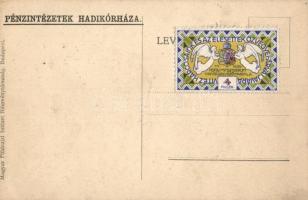 Humoros világháborús grafikai lap, kiadja a Magyar Földrajzi Intézet Rt. / Hungarian military, WWI p...