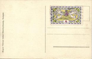 Humoros világháborús grafikai lap, kiadja a Magyar Földrajzi Intézet Rt. / Hungarian military, WWI p...