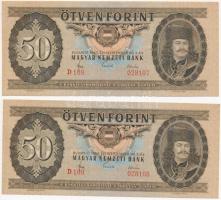 1965. 50Ft (2x) sorszámkövető T:I F19