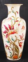 Zsolnay nagy méretű váza, kézzel festett, jelzett, hibátlan m:42 cm