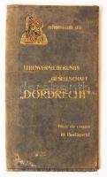 Bőr tárca, aranyozott Lebenversicherungs Gesellschaft "Dordrecht" felirattal, közepes állapotban, 23×12 cm