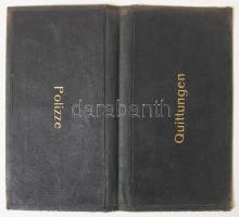 Bőr tárca, aranyozott Lebenversicherungs Gesellschaft "Dordrecht" felirattal, közepes álla...