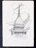 1911 Torino leporelló 30 képpel, térképpel /  1911 Torino leporello with 30 pictures and map