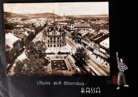 1956 Tátra album 29 fotóval, szépen feliratozva, néhány kép foltos, 5x6 és 10x16 cm közötti méretekb...