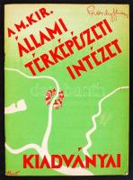 cca 1930-1940 A Magyar Állami Térképészeti Intézet kiadványai, belsejében 2 db térképpel, 24p