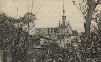 Segesvár, Schässburg; segesvári óratorony, W. Nagy kiadása / clock tower