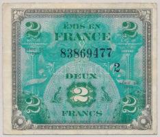 Franciaország/Szövetséges katonai kiadás 1944. 2Fr T:III France/Allied occupation 1944. 2 Francs C:F