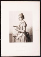 Cornelie Goethe, acélmetszet, megjelent a Goethe galéria című könyvben, Lipcse 1864, 12×16 cm