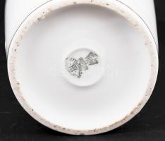 Hüttl Tivadar Aquincum virág mintás váza, matricás, máz hibával, jelzett, m:27 cm