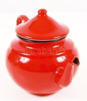 Jelzett retró zománcozott teáskanna, 0,7 l