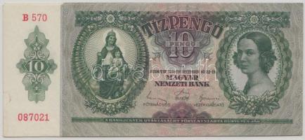 1936. 10P (3x) sorszámkövető, az egyik gyári papírránccal T:I,I- folt Adamo P9