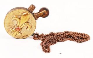 Saját készítésű cserkész öngyújtó, láncon, 5×36 cm