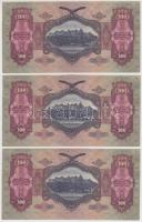 1936. 100P "*E030" (3x) sorszámkövető T:II,II-
Adamo P17A