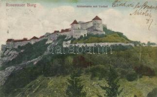 Barcarozsnyó, Rosenau; Rózsaligeti vár, előkert / castle, forecourt (Rb)