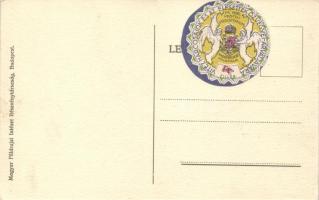 Humoros világháborús grafikai lap, kiadja a Magyar Földrajzi Intézet Rt. / Hungarian military, WWI p...