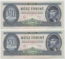 1980. 20Ft (2x) sorszámkövető T:II- Adamo F17
